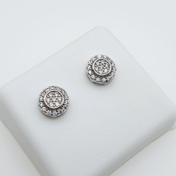 "925 Sterling Silver Plated CZ Earrings, INUS1BR177 - Picture 2 of 9